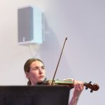 A person playing violin